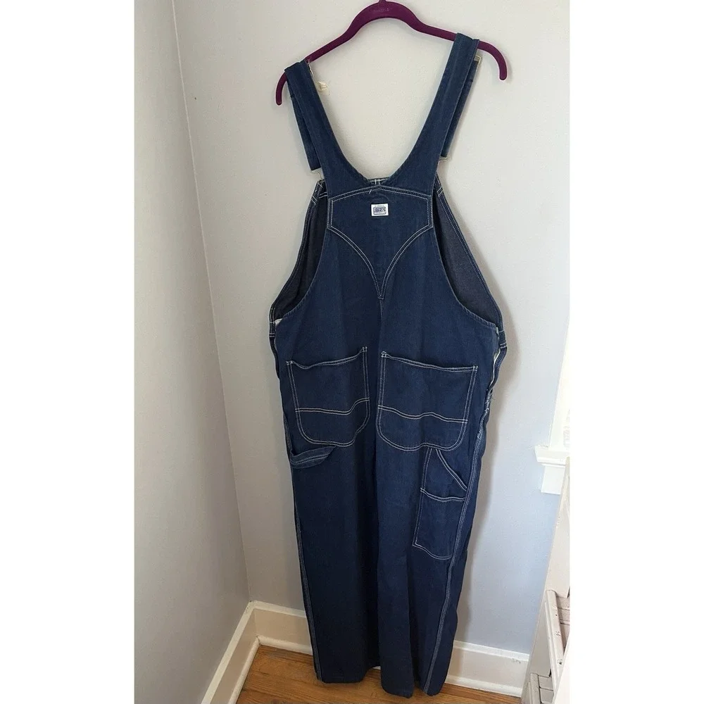 Men's Liberty Blue Denim‎ Bib Overalls Size 40x30 Vintage 90s Workwear Carpenter